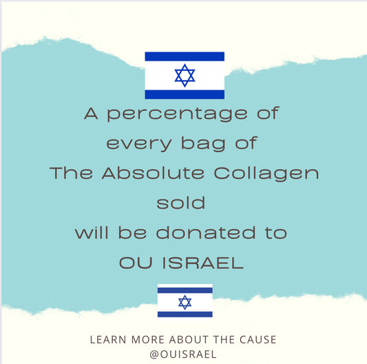 Starting the month of November, proceeds from sales of The Absolute Collagen will benefit OU Israel